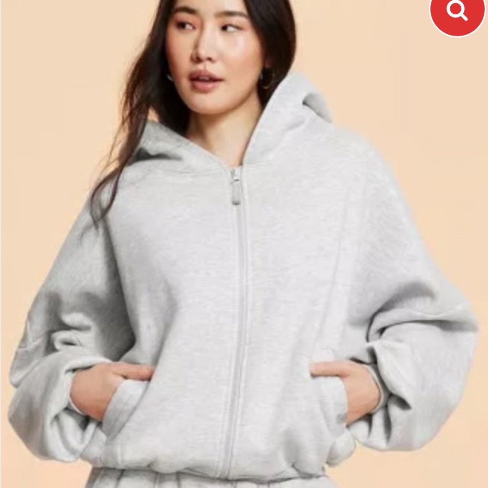 NWT Blogilates Marshmallow Hoodie Heather Grey, 1X